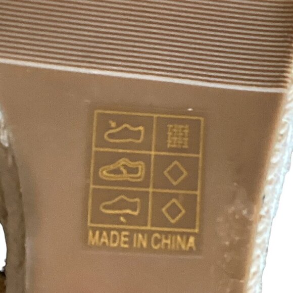 Rope & Canvas Strappy Wedge Espadrille Sandal Sz 7 #42S - Picture 9 of 9